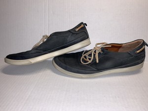ecco navy blue shoes