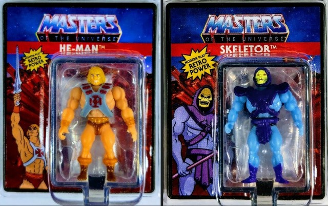 Worlds Smallest MOTU Masters of the Universe He-Man Skeletor Mini Retro Figures | eBay