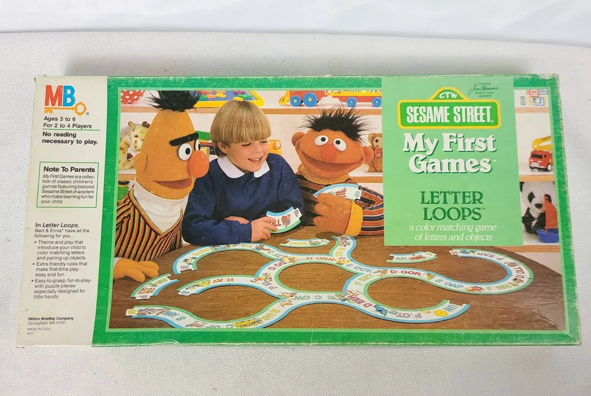 Sesame Street My First Games Letter Loops COMPLETE Vintage 1987