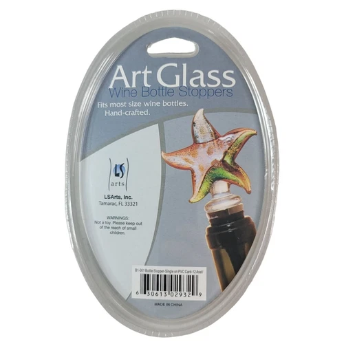 LS Arts Art Glass Fish Wine Bottle Stopper - Thumbnail 3