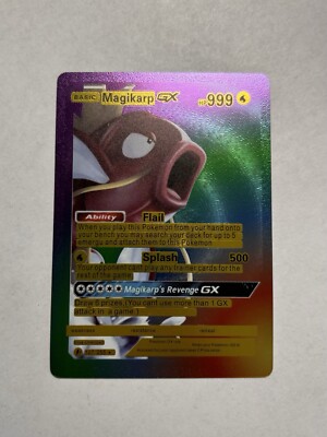 Magikarp Gx 127/255 Rainbow Foil Fan Art Display Card NM