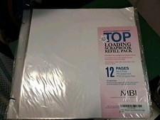 3 PACKS OF MBI TOP LOADING SCRAPBOOK REFILL PAGES Total 36 Pages Factory Sealed