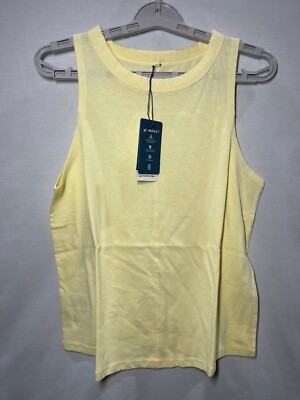 United By Blue Women's Organic High-Neck Tank Top - Pale Yellow, M