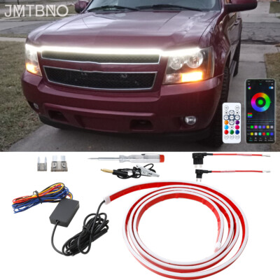 For Chevrolet Tahoe RGB Start Scan Dynamic Car LED Hood Light Strip DRL 180cm
