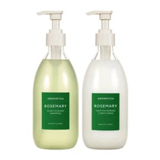 AROMATICA Rosemary Scalp Scaling Shampoo + Rosemary Conditioner Set, 16.9 fl oz