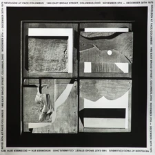 LOUISE NEVELSON End of Day 22.25" x 22.25" Foil Print 1975 Abstract Black & Whit