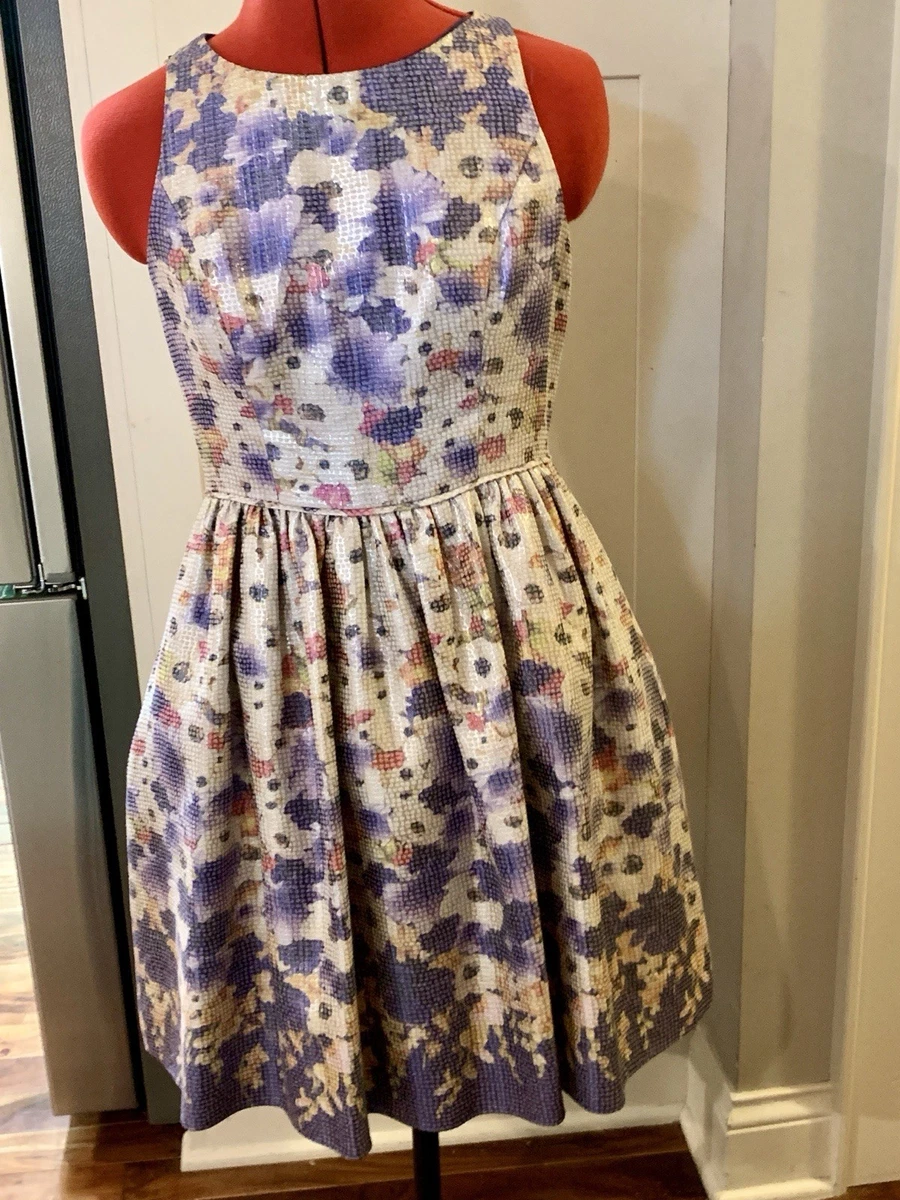 Ensemble 2 Pièces (veste + Jupe) PAPELL PETITES En Soie Imprimée Fleuri - Taille 12P - Occasion Excellent état