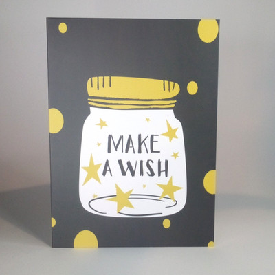 Happy Birthday Greeting Card, Make A Wish, 5x7, with Envelope