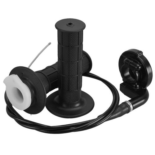 Motorcycle Twist Throttle Accelerator Handle Grips and Cable Set 7/8" 22mm - Picture 3 of 9