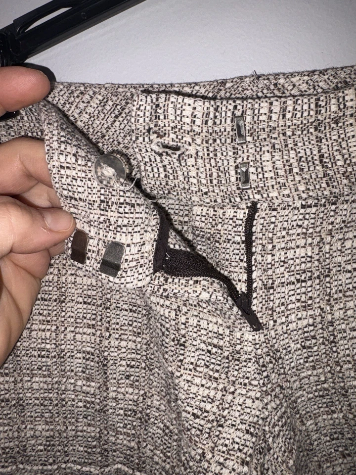 The Limited高腰粗花呢短裤奶油色 — 第 3/4 张图片