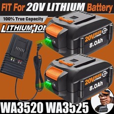 20Volt 8.0Ah For WORX WA3525 20V Max Lithium Battery Power Tools WA3520 WA3575