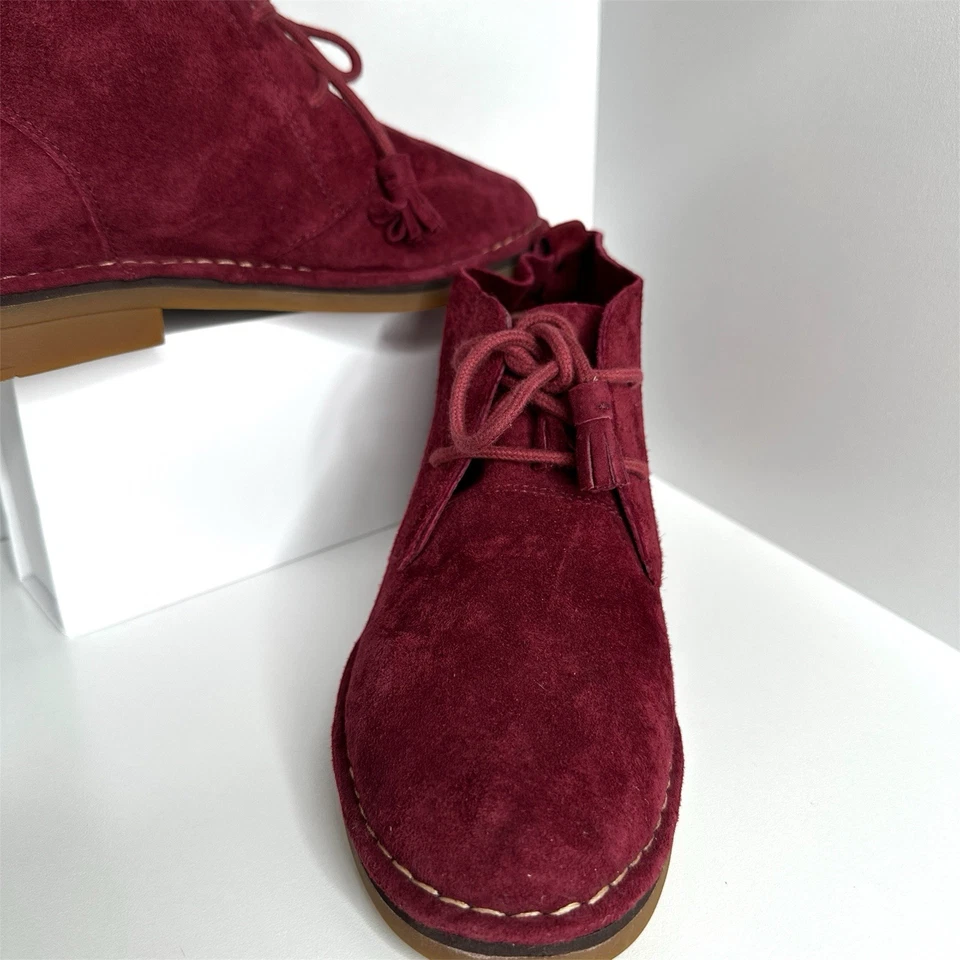 Hush Puppies Women’s Cyra Catelyn Red Leather Ankle Boots Size 9.5 - Image 4 of 4