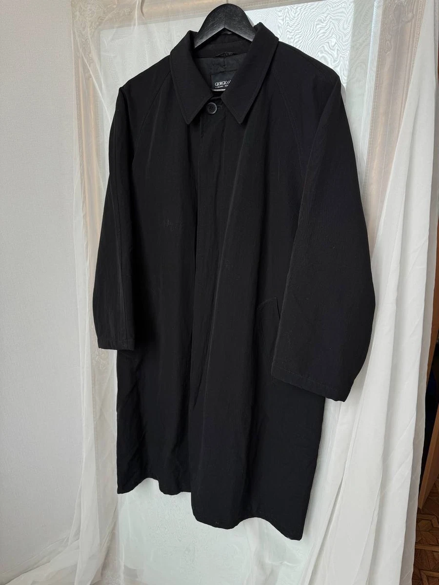 Giorgio Armani Overcoat Black Coats, Jackets & Vests for Men for