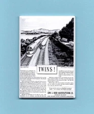 TRAIN POSTER *2x3 FRIDGE MAGNET* RAILROAD RAIL TRANSPORT FREIGHT LOCOMOTIVE CARS