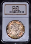 1896 Morgan Silver Dollar $1 NGC MS64 - 2 Sided Rainbow Toning!