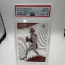 2022 Panini Chronicles Clear Vision Rookie Brock Purdy #CVR-8 PSA 10 49ers