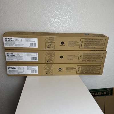 Genuine Sharp MX-31NT CMY Color Toner Set MX-31NTCA MX-31NTMA MX-31NTYA OEM