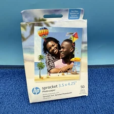 HP Sprocket 3.5 x 4.25” Zink Sticky-backed Photo Paper (50 Sheets)