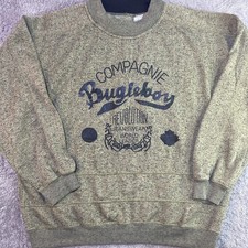 Vintage 90s Bugle Boy Spell out Logo Pocket Sweatshirt Shirt Large