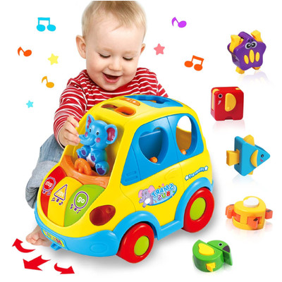 Baby Spielzeug 12 18 Monate Musik Bus Sortier Spielzeug Farben Tiere