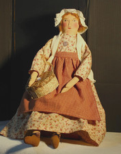 Pattern, primitive doll, 25 in. handmade, hom...
