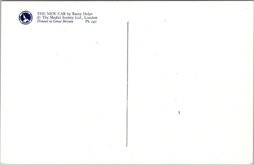 Postal firmada por el artista RACEY HELPS "El coche nuevo" Pkt. 240 / Sociedad Medici - Imagen 2 de 2