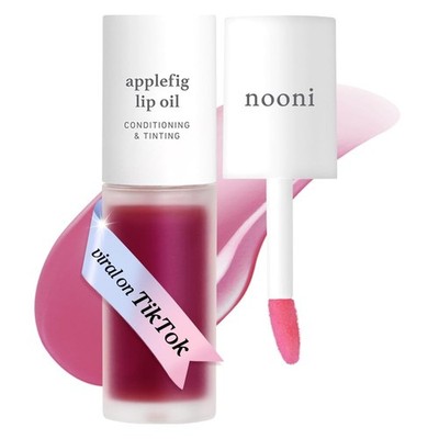 Long-Lasting Korean Lip Oil Set - Appleberry & Appleplum, Waterproof & Glossy