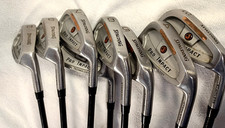 8 GOLF Irons Spalding 3,4,5,6,7,8,9,PW Med-firm Flex Pro Impact BI-Metal Irons
