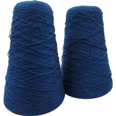 Vintage Blue Acrylic Cone Yarn 2/28 Milliken Yarns Lot 2