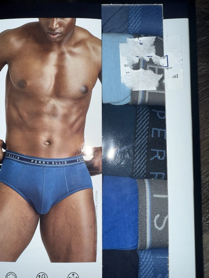 Perry Ellis ~ 5 piezas calzoncillos para hombre ropa interior mezcla de algodón (D) ~ L (36-38) Foto 2 de 3