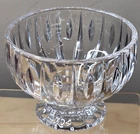 VTG! Waterford Marquis Pedestal Sheridan Crystal Round Footed Bowl  H 4.25 in