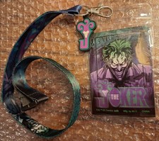 Joker ID Bagde Lanyard W/ Joker charm, Dc Comics Key Chain