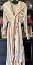Antique Edwardian Dress 1890 Silk Satin Victorian Wedding Velvet Cummerbund XS-S