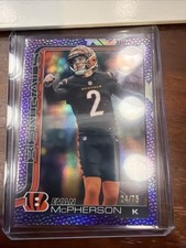2025 Topps Chrome Football Purple Leather Refractor /75 Evan McPherson 🔥🔥