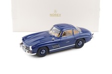 1:18 Norev Mercedes 300 SL Gullwing Flügeltürer 1954 Blue/ Brown Interior 183852