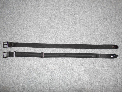 2 NIKE G-FLEX MENS ALL BLACK SMALL STRETCH FABRIC BELTS LOT                   