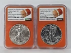 1986-1987 (S) Eagle S$1 MS 69 2 coin Set Orange Core, Orange Tube Label NGC