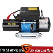 Heavy Duty Winch 12000 Lbs 12 Volt Electric Synthetic Line Rectangular Shape Heavy Duty Winch 12000 Lbs 12 Volt Electric Synthetic Line Rectangular Shape