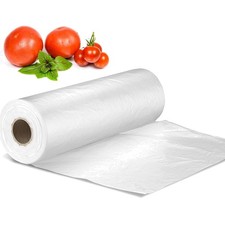 14" X 20" Plastic Produce Bag on a Roll, Clear Food Storage Bags for Bread Fr...