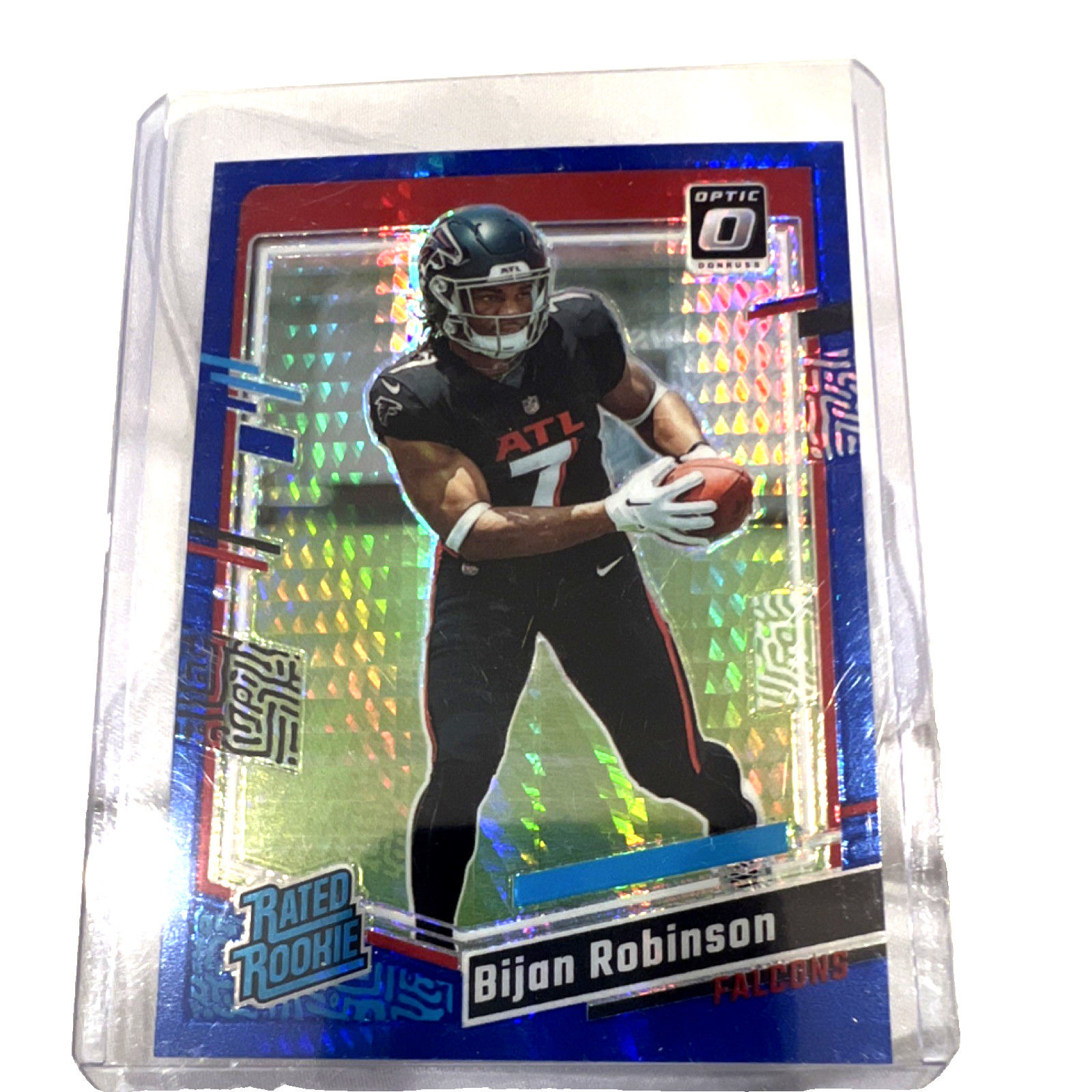 2023 Panini Donruss Optic Rated Rookie Bijan Robinson Blue Scope Prizm #206