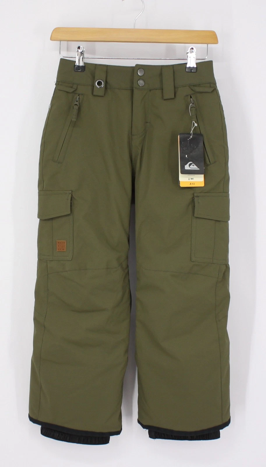 QUIKSILVER BOYS PORTER SNOW PANTS SKI SIZE S / 8 YEARS GRAPE LEAF RRP £115 IB