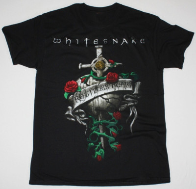 WHITESNAKE RESTLESS HEART DAVID COVERDALE Short Sleeve T-shirt Black Men AG058