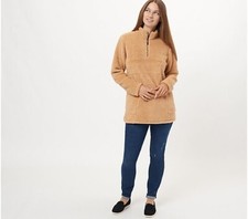 SHERPA HALF ZIP PULLOVER WITH POCKETS CHOICE BY KIM GRAVEL A455227