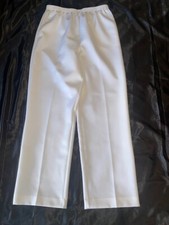 Alfred Dunner, Women's Pants, Casual, White, Elastic Waist, Pockets, Size 12.