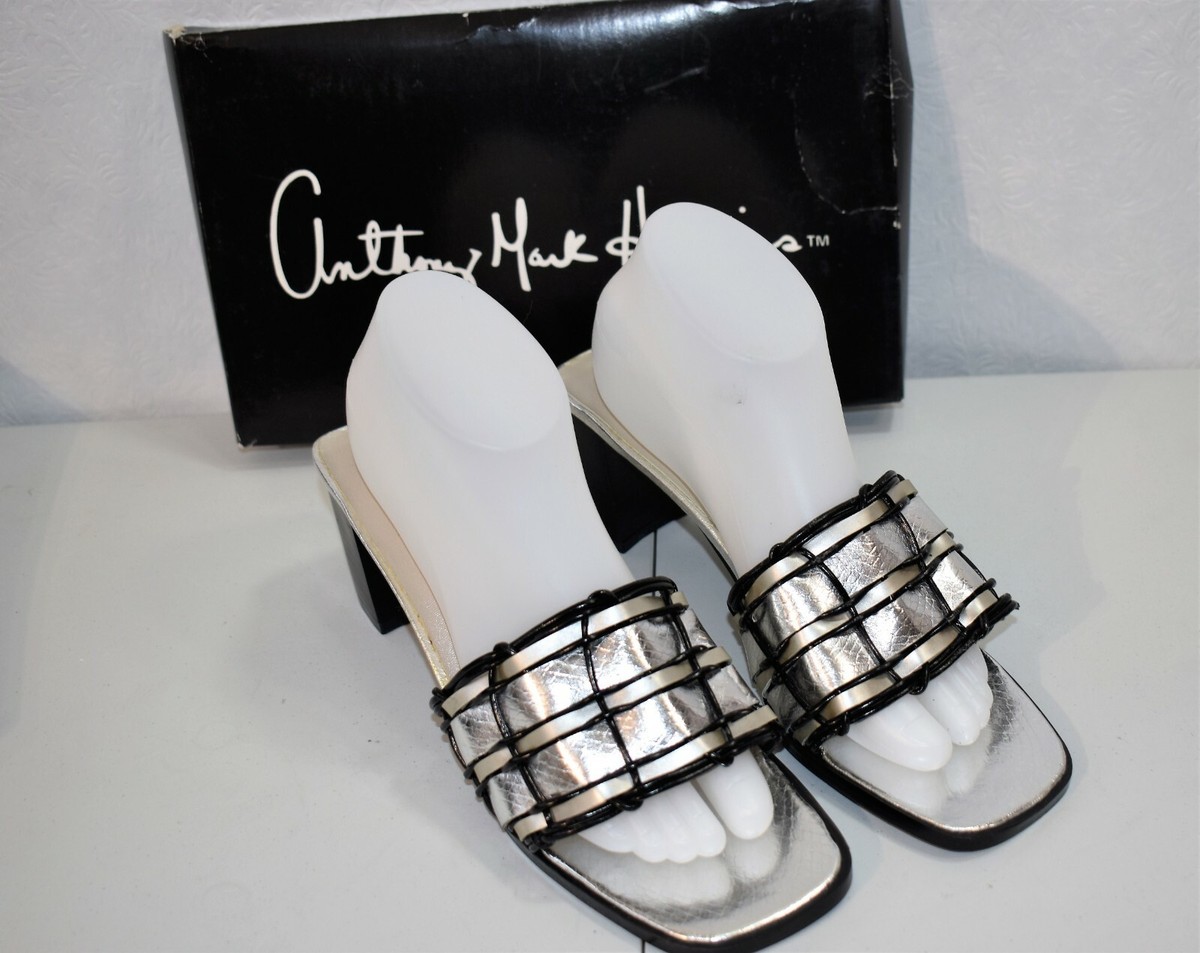 1992年/ Sandals 1st 12インチシングル Anthony Mark Hankins Sandals Heels Black & Silver Size 9W