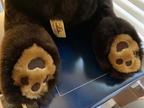 Bank of the West Stuffed Brown Crouching Down 18" Grizzly Bear - in Original Box - Picture 4 of 9