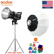 US Godox SL60IID COB LED Video Continuous Light 65cm Lantern Softbox Stand Kit