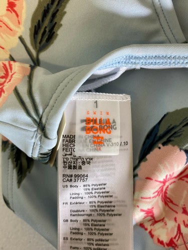 Billabong Little Girls' Petal Daze Trilet Two Piece Swimsuit Set Blue Size 1 - - Picture 3 of 4