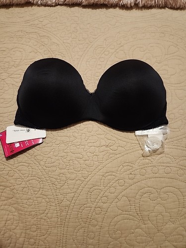 Lily Of France 2111121 Gel Touch Strapless Bra, Black 36D, New/tags - Picture 10 of 10