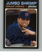 2020 Topps Heritage Minor League Edward Cabrera 137 Jacksonville Jumbo Shrimp